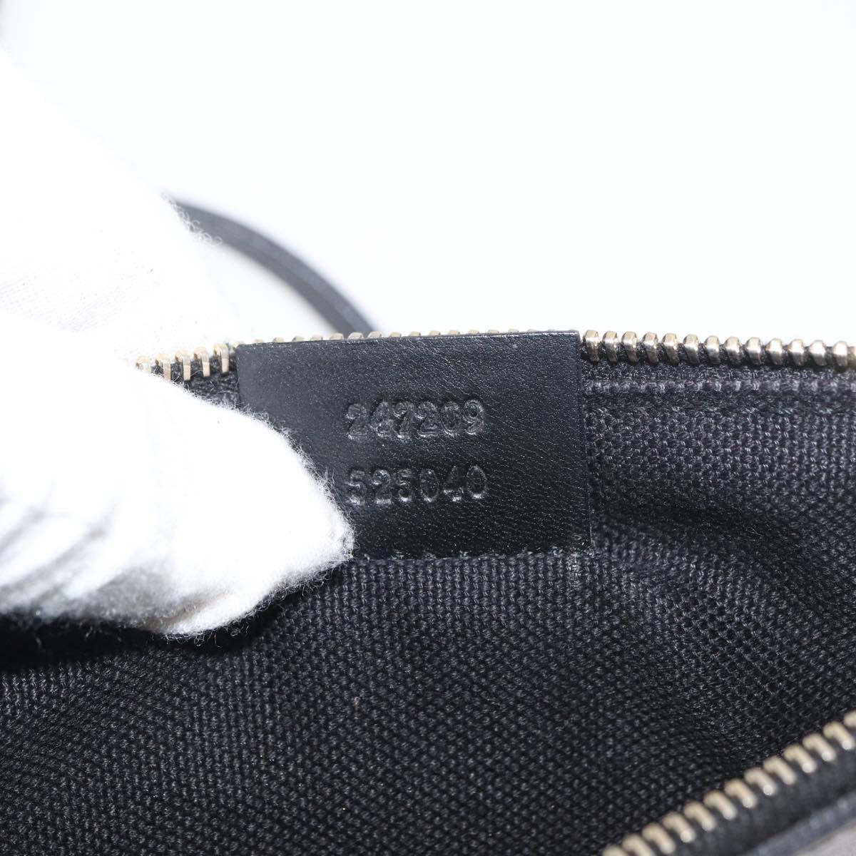 GUCCI Tote Bag Canvas Black Gold 247209 Auth 178246