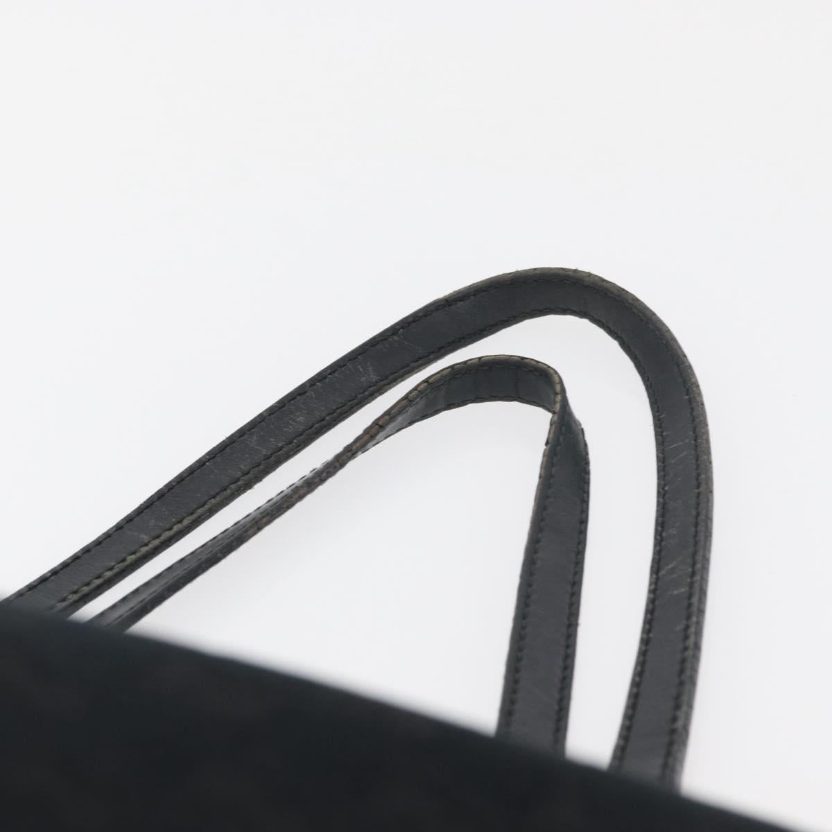 GUCCI Tote Bag Canvas Black Gold 247209 Auth 178246