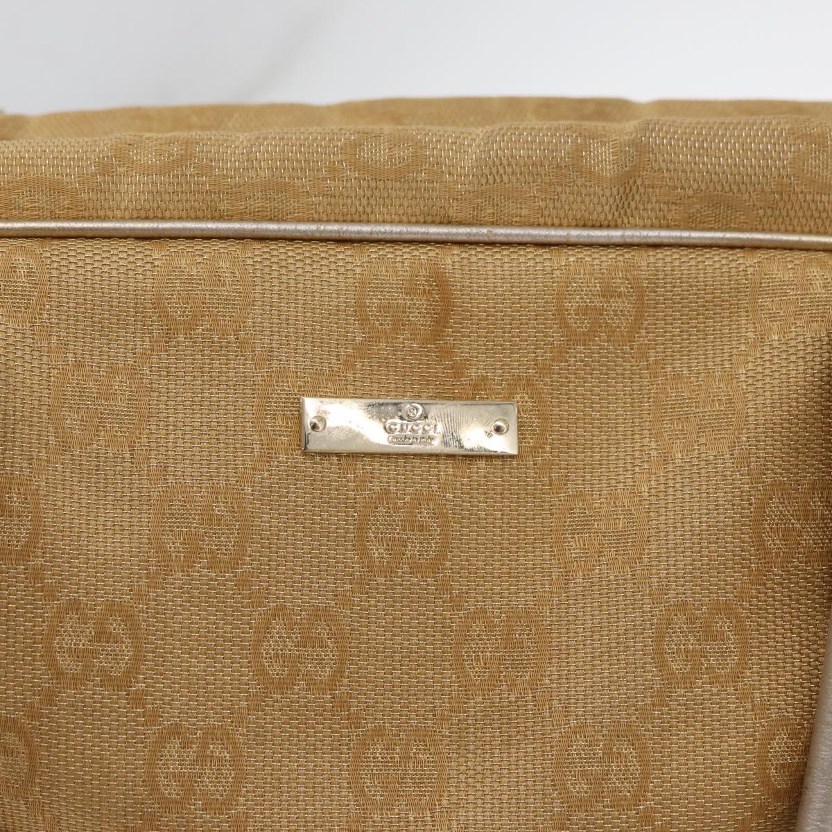 GUCCI GG Canvas Hand Bag Gold 002 1115 Auth 178250