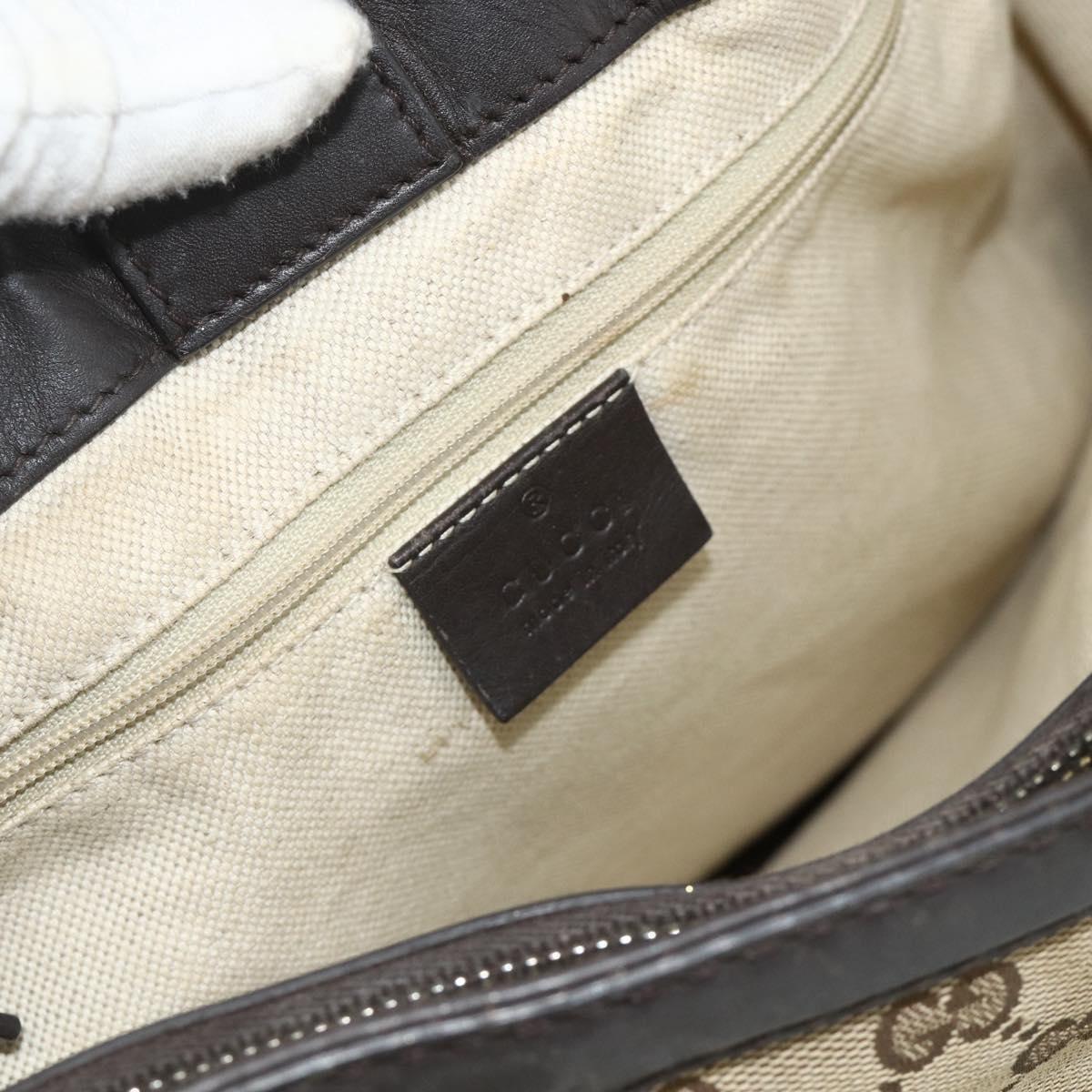 GUCCI GG Canvas Tote Bag Beige Gold 296835 Auth 178263