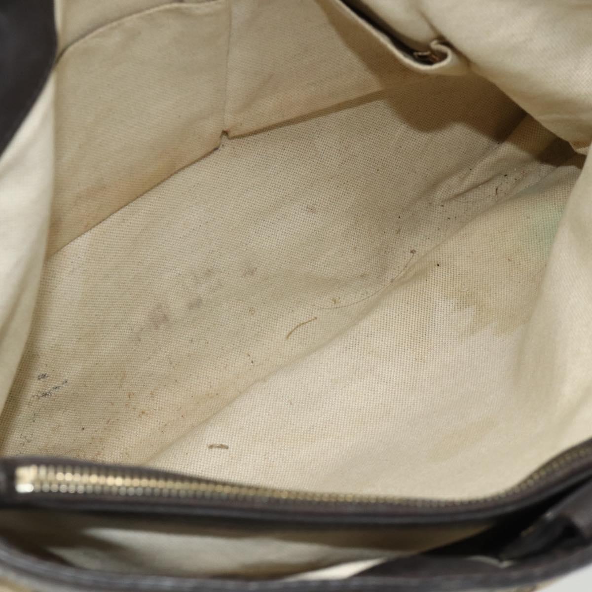 GUCCI GG Canvas Tote Bag Beige Gold 296835 Auth 178263