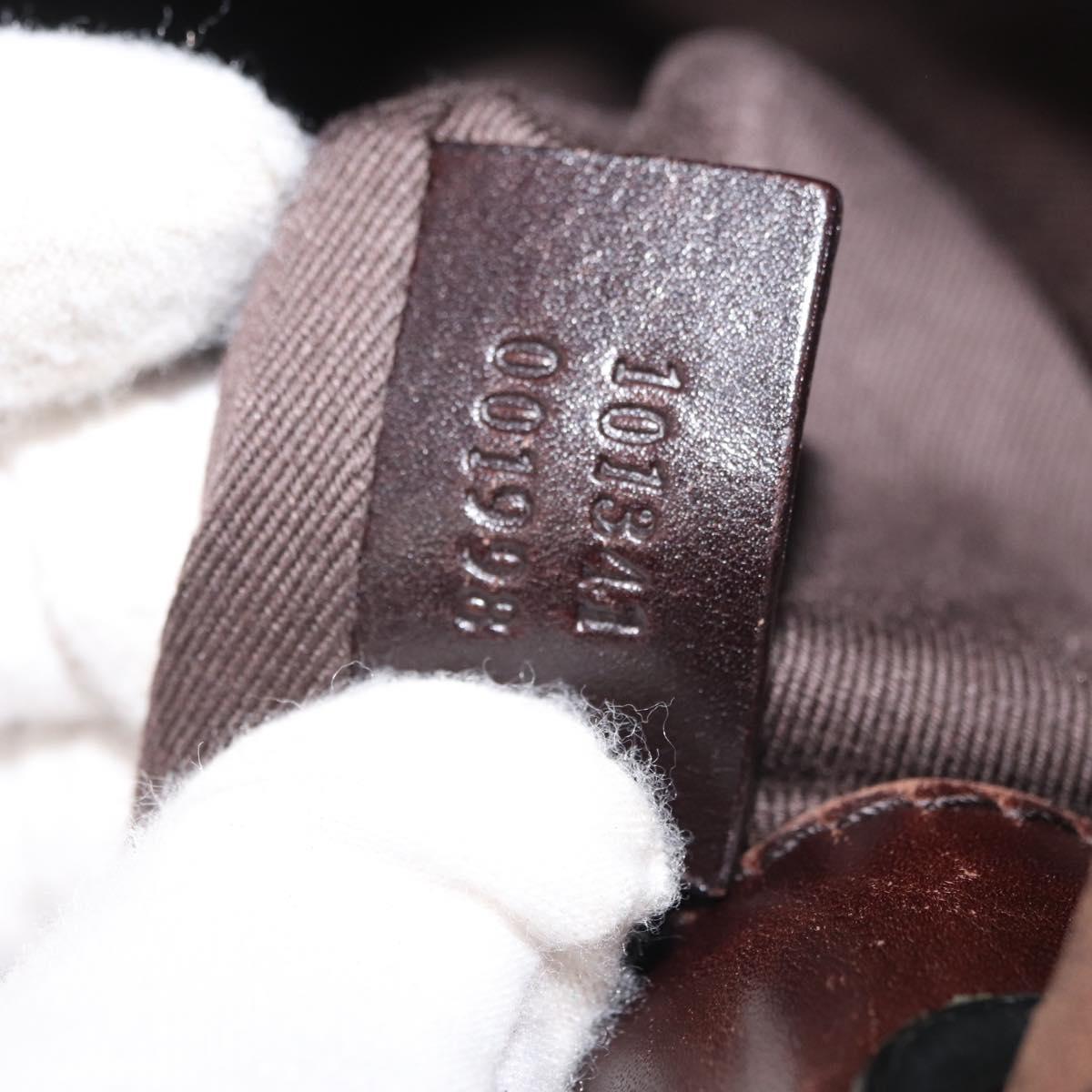 GUCCI GG Canvas Shoulder Bag Brown 101341 Auth 178264