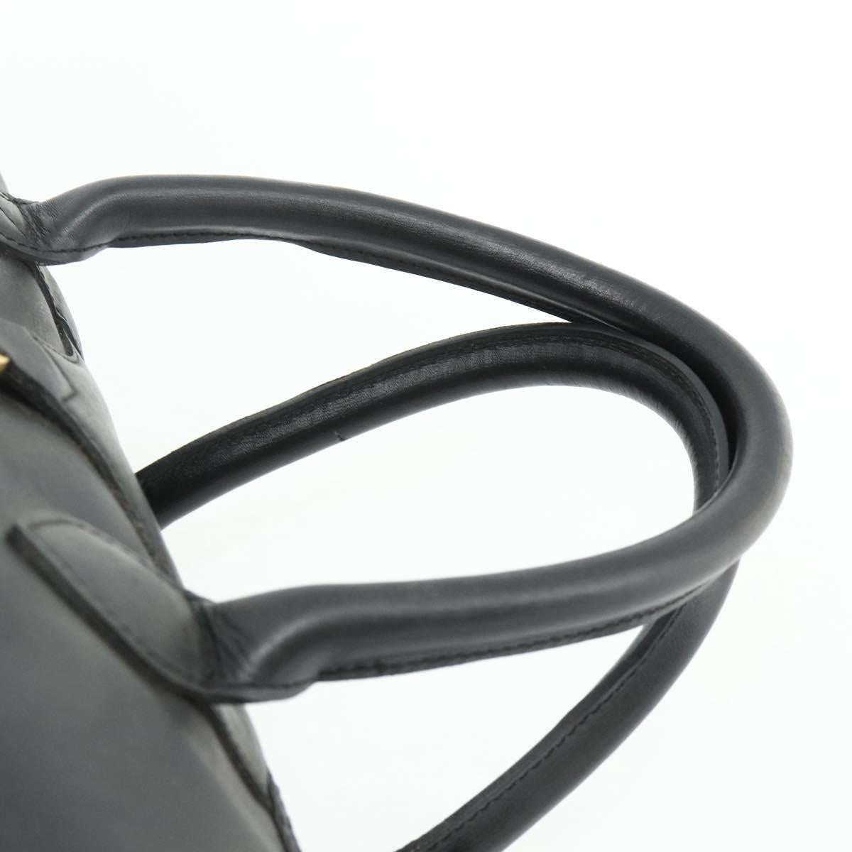 Christian Dior Trotter Canvas Boston Bag PVC Black Gold Auth 178277A