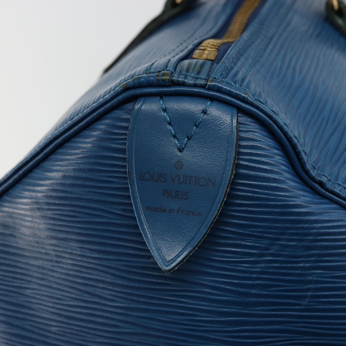LOUIS VUITTON Epi Speedy 30 Hand Bag Toledo Blue M43005 LV Auth 178278A