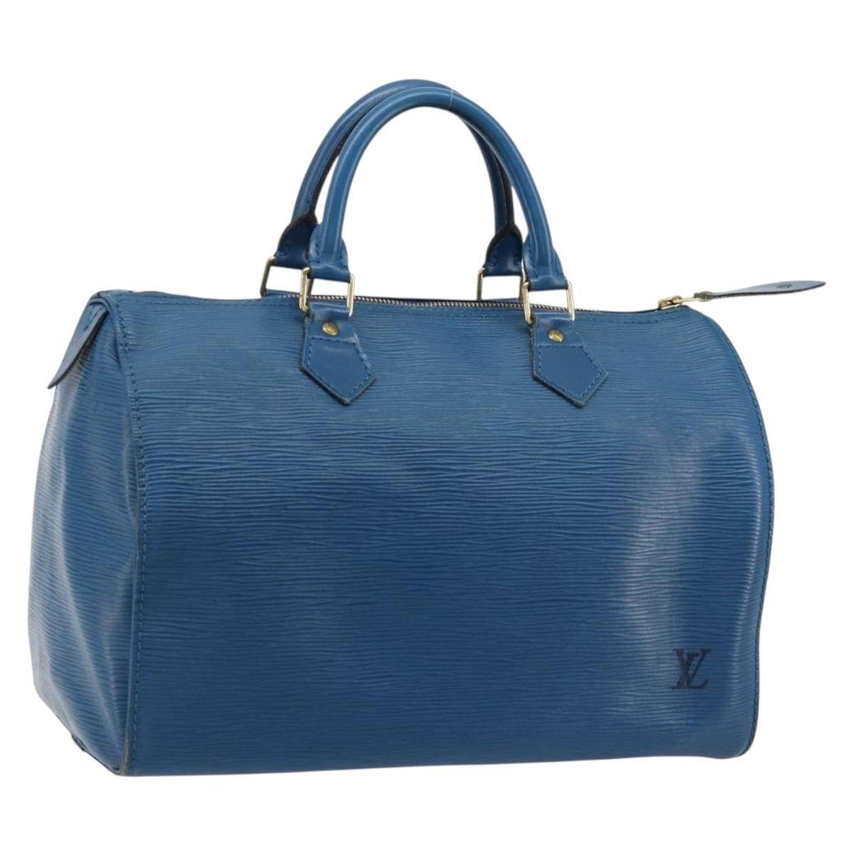 LOUIS VUITTON Epi Speedy 30 Hand Bag Toledo Blue M43005 LV Auth 178278A