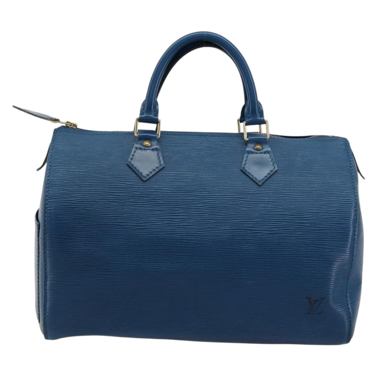 LOUIS VUITTON Epi Speedy 30 Hand Bag Toledo Blue M43005 LV Auth 178278A