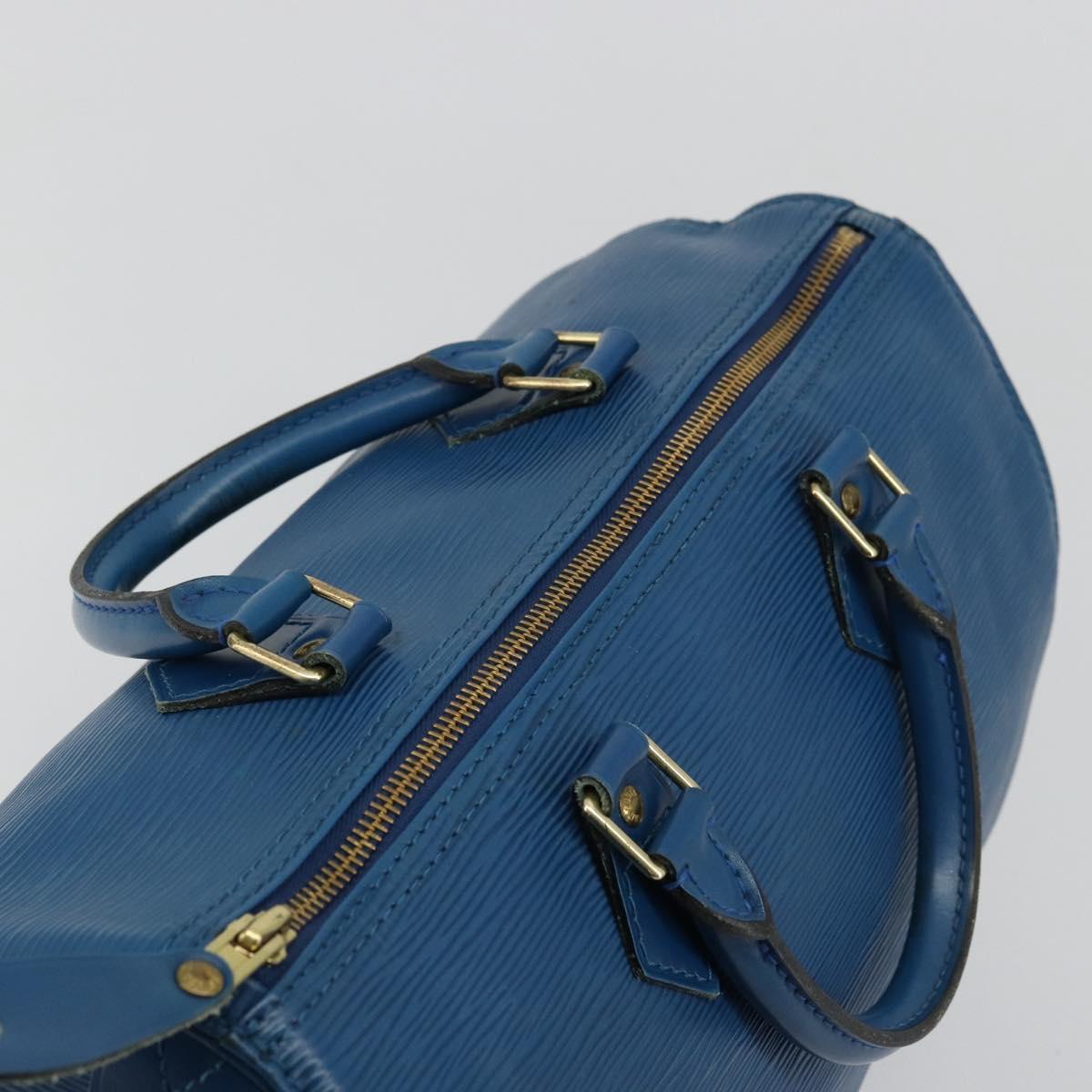 LOUIS VUITTON Epi Speedy 30 Hand Bag Toledo Blue M43005 LV Auth 178278A