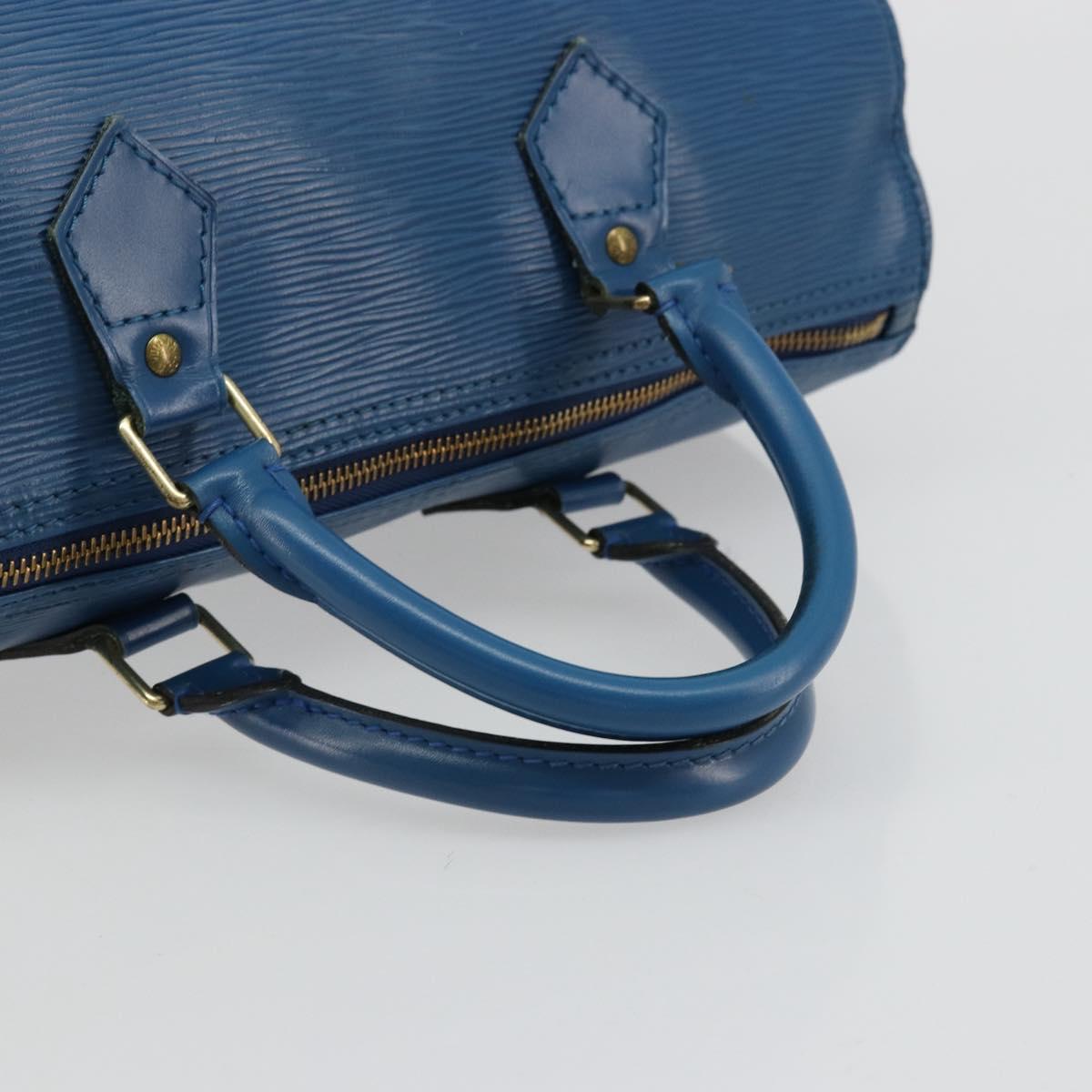 LOUIS VUITTON Epi Speedy 30 Hand Bag Toledo Blue M43005 LV Auth 178278A