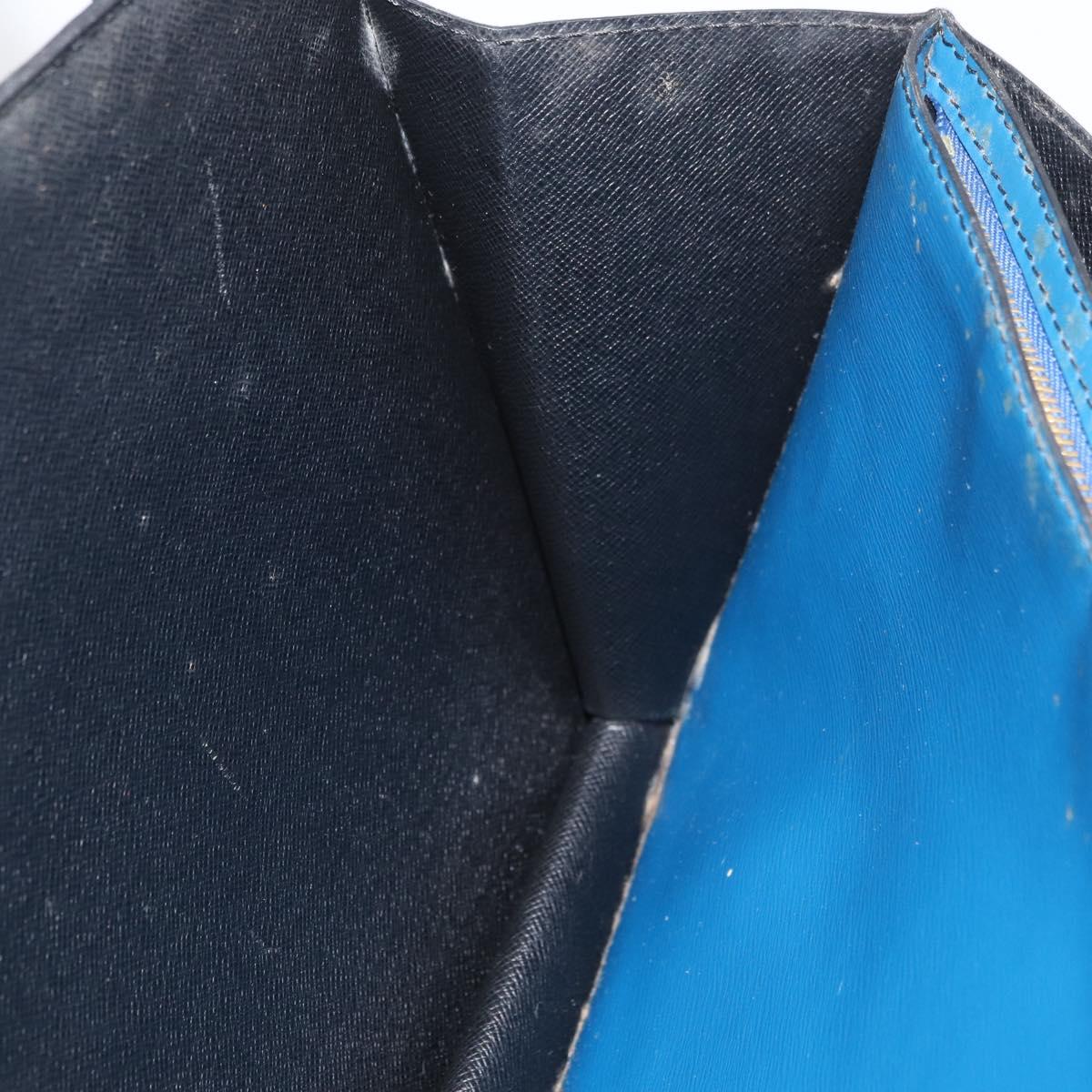 LOUIS VUITTON Epi Bicolor Varenne Hand Bag Black Blue M52385 LV Auth 178287