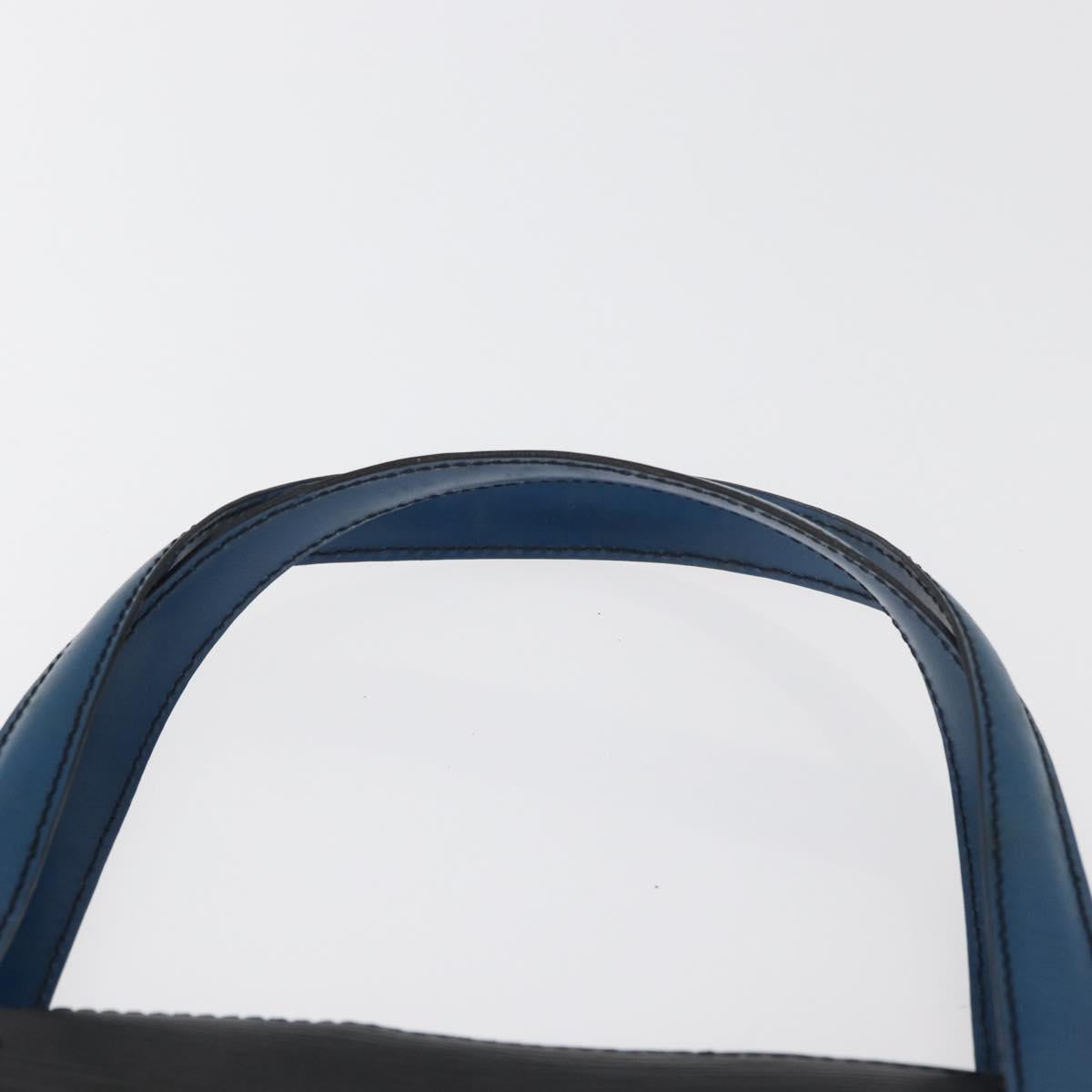 LOUIS VUITTON Epi Bicolor Varenne Hand Bag Black Blue M52385 LV Auth 178287