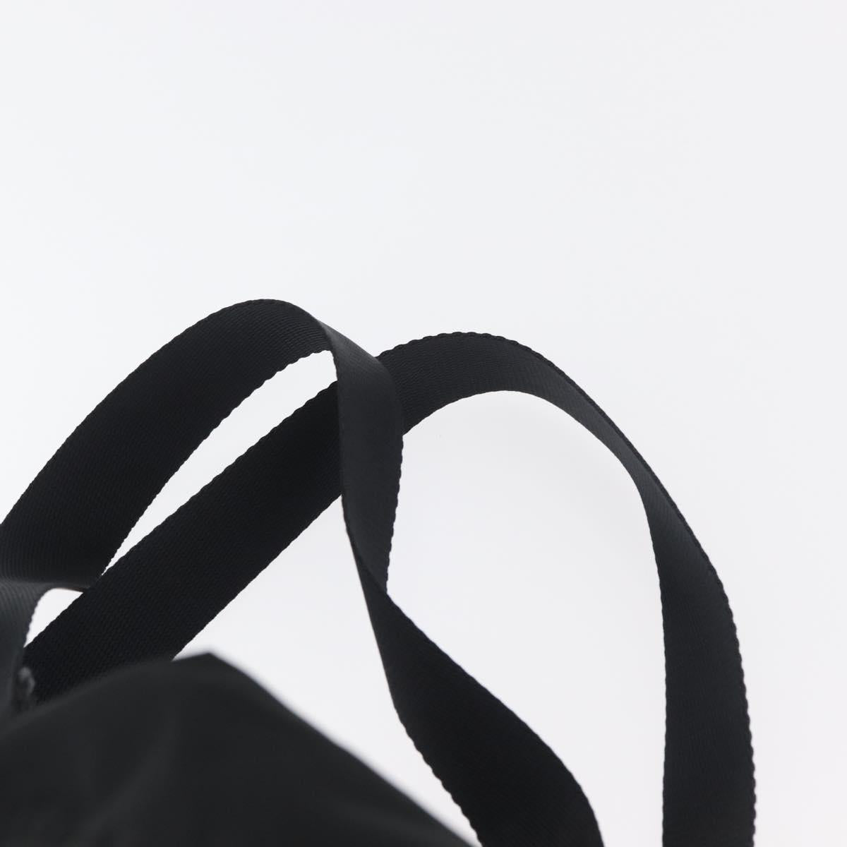 PRADA Backpack Nylon Black Silver Auth 178309