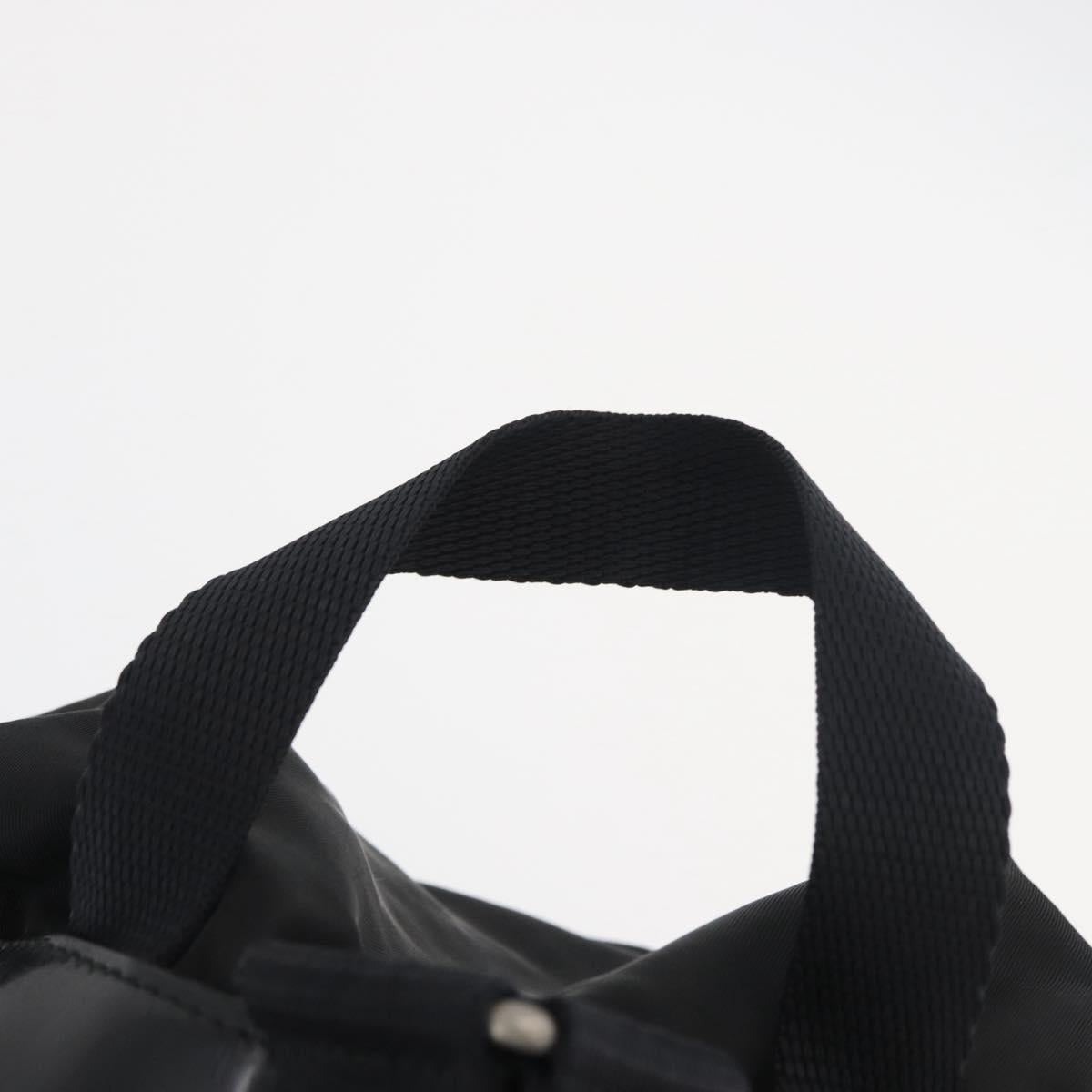 PRADA Backpack Nylon Black Silver Auth 178309