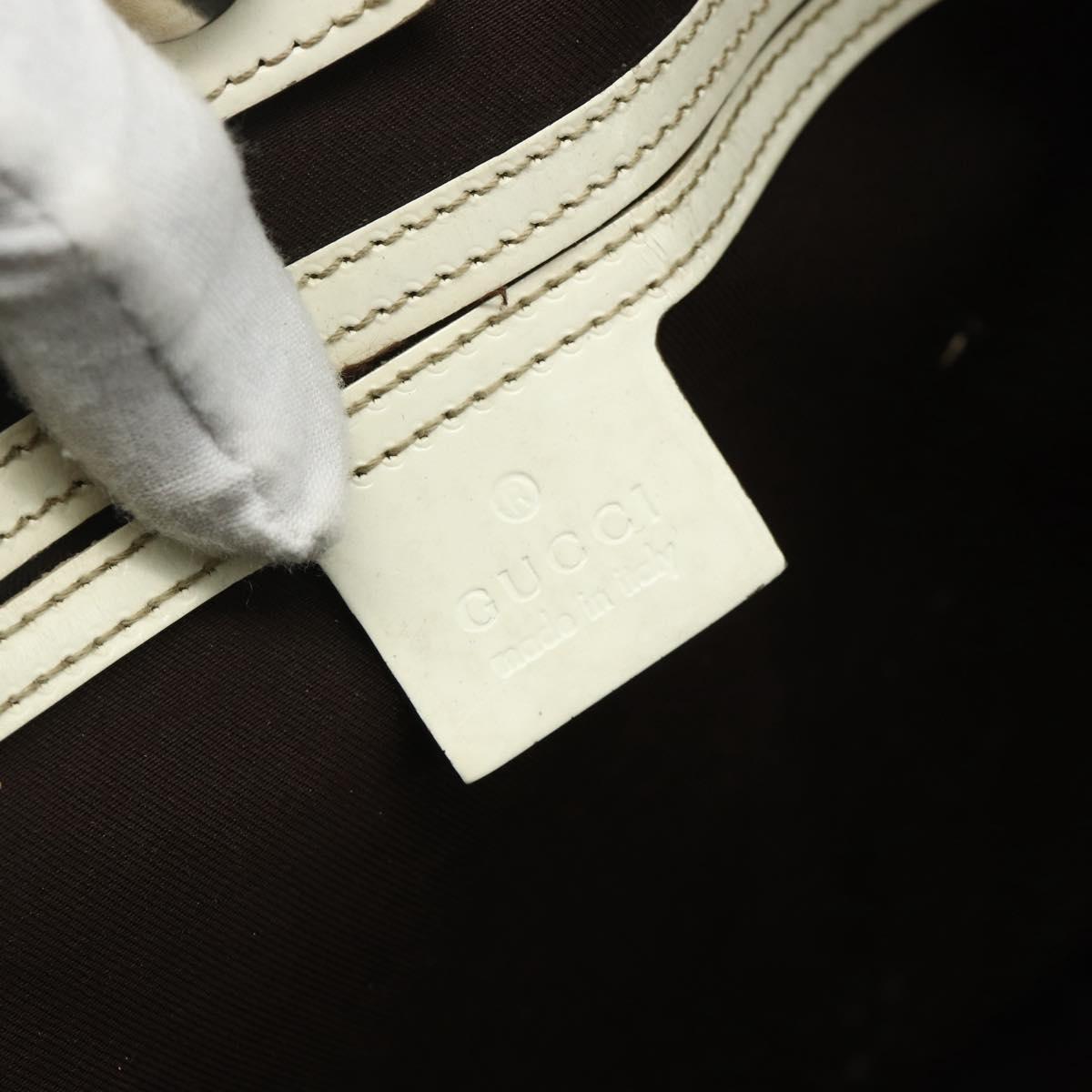 GUCCI GG Supreme Tote Bag PVC Beige Silver 197954 Auth 178317