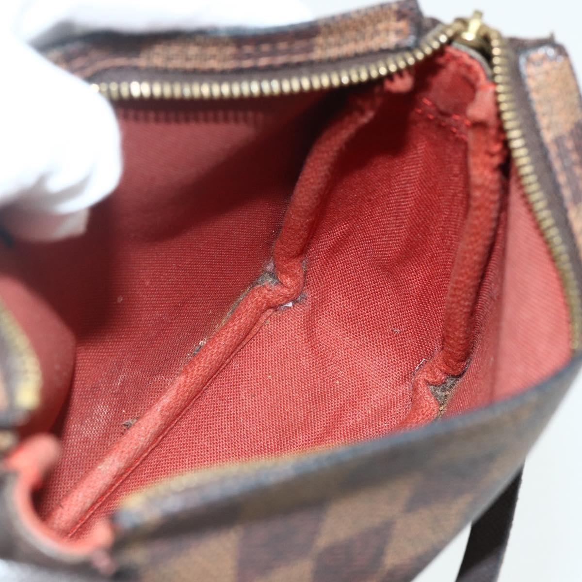 LOUIS VUITTON Damier Ebene Trousse Makeup Pouch N51982 LV Auth 178322A