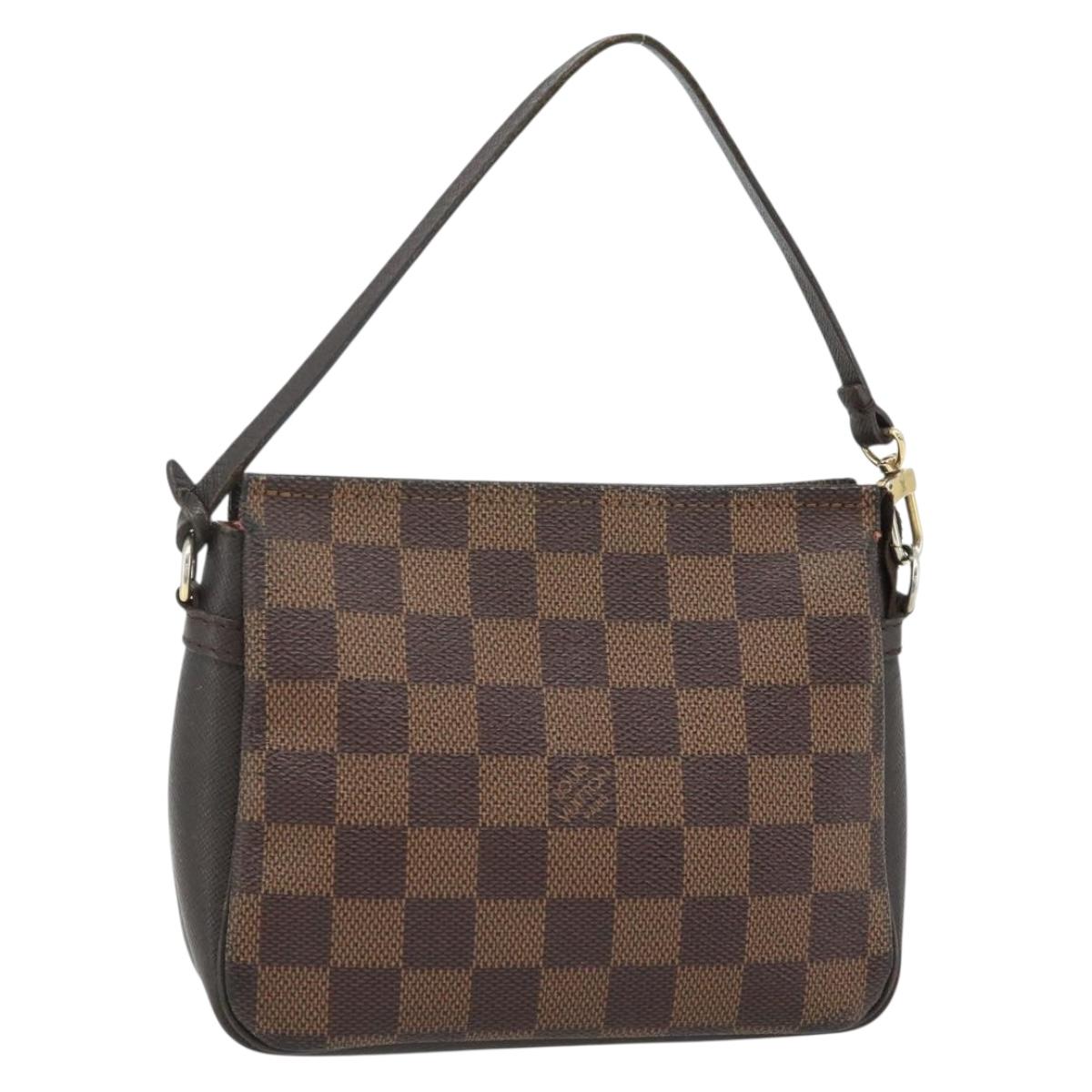 LOUIS VUITTON Damier Ebene Trousse Makeup Pouch N51982 LV Auth 178322A