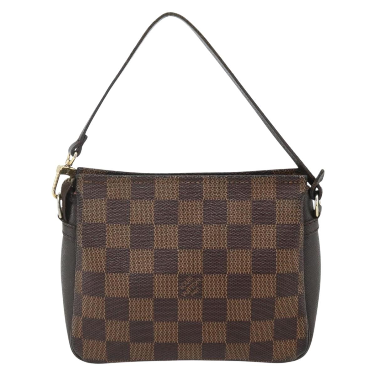 LOUIS VUITTON Damier Ebene Trousse Makeup Pouch N51982 LV Auth 178322A