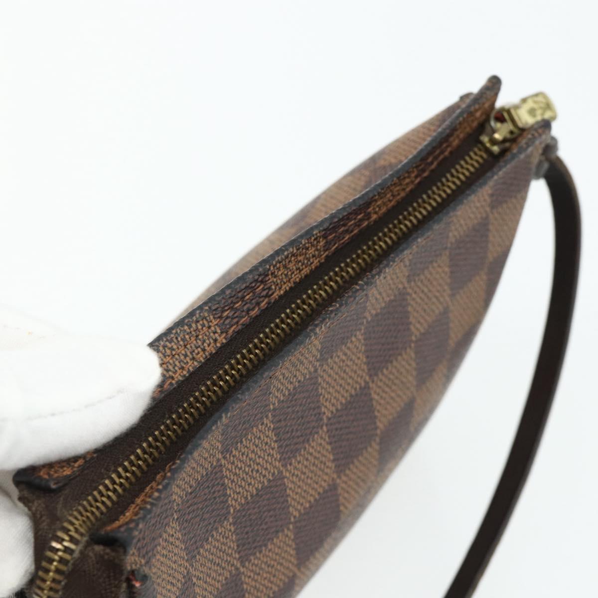 LOUIS VUITTON Damier Ebene Trousse Makeup Pouch N51982 LV Auth 178322A