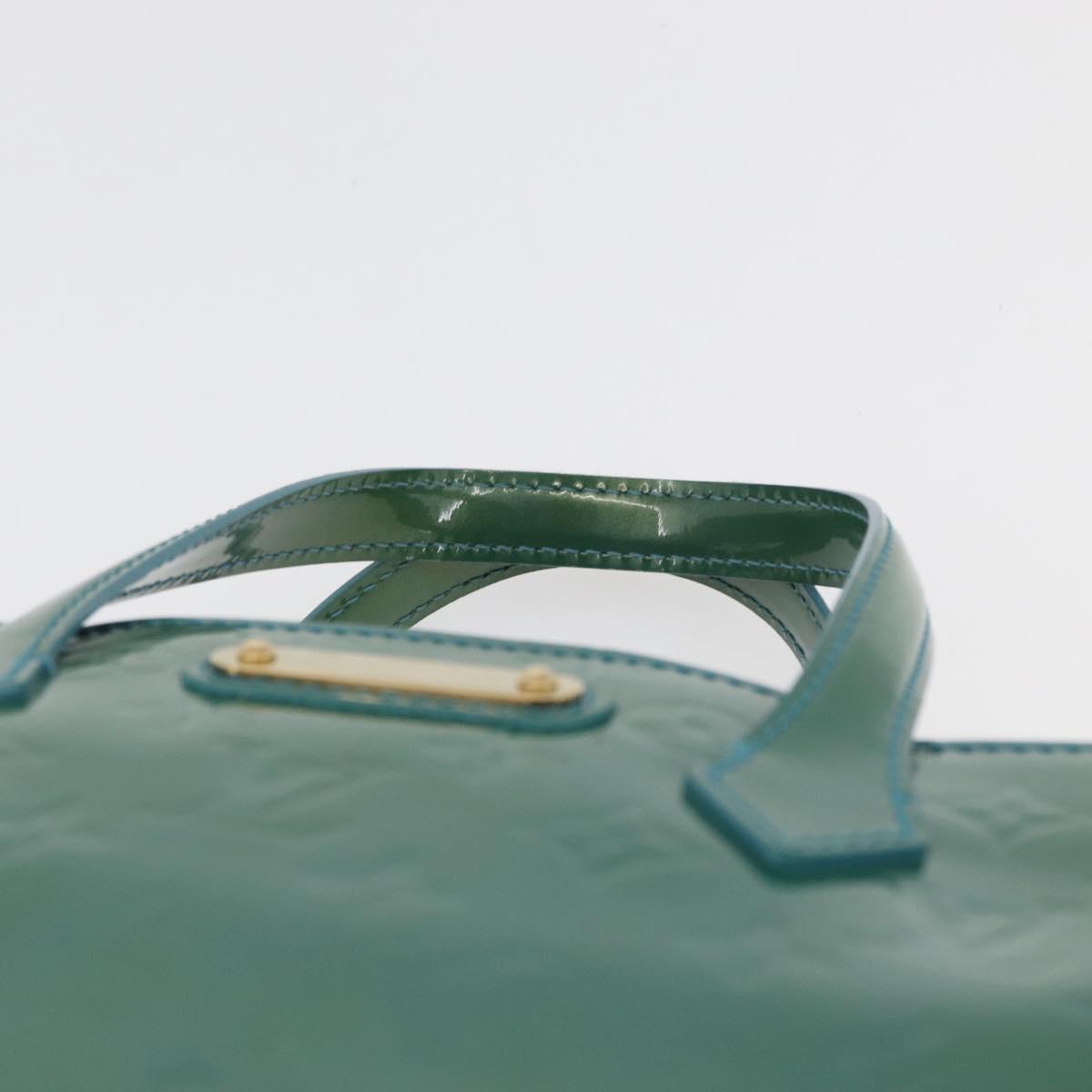 LOUIS VUITTON Monogram Vernis Wilshire PM Bag Blue Galatic M93646 Auth 178336A