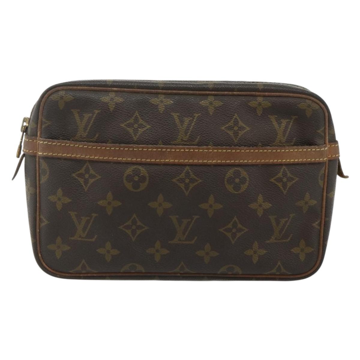 LOUIS VUITTON Monogram Compiegne 23 Clutch Bag M51847 LV Auth 178356