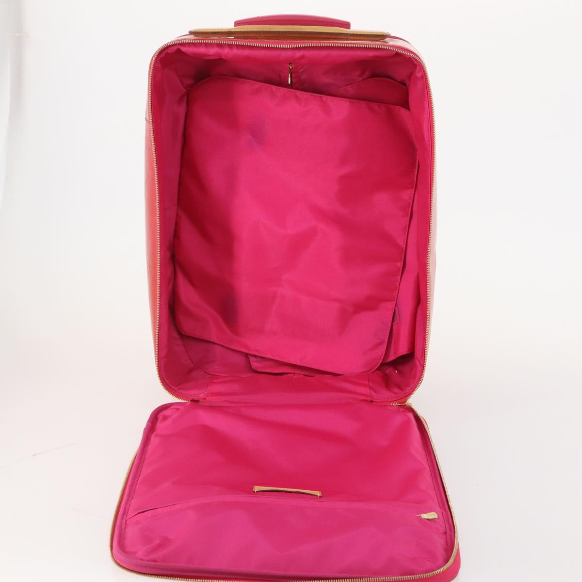 LOUIS VUITTON Monogram Vernis Pegas 45 Suitcase Rose Pop M93713 LV Auth 178376