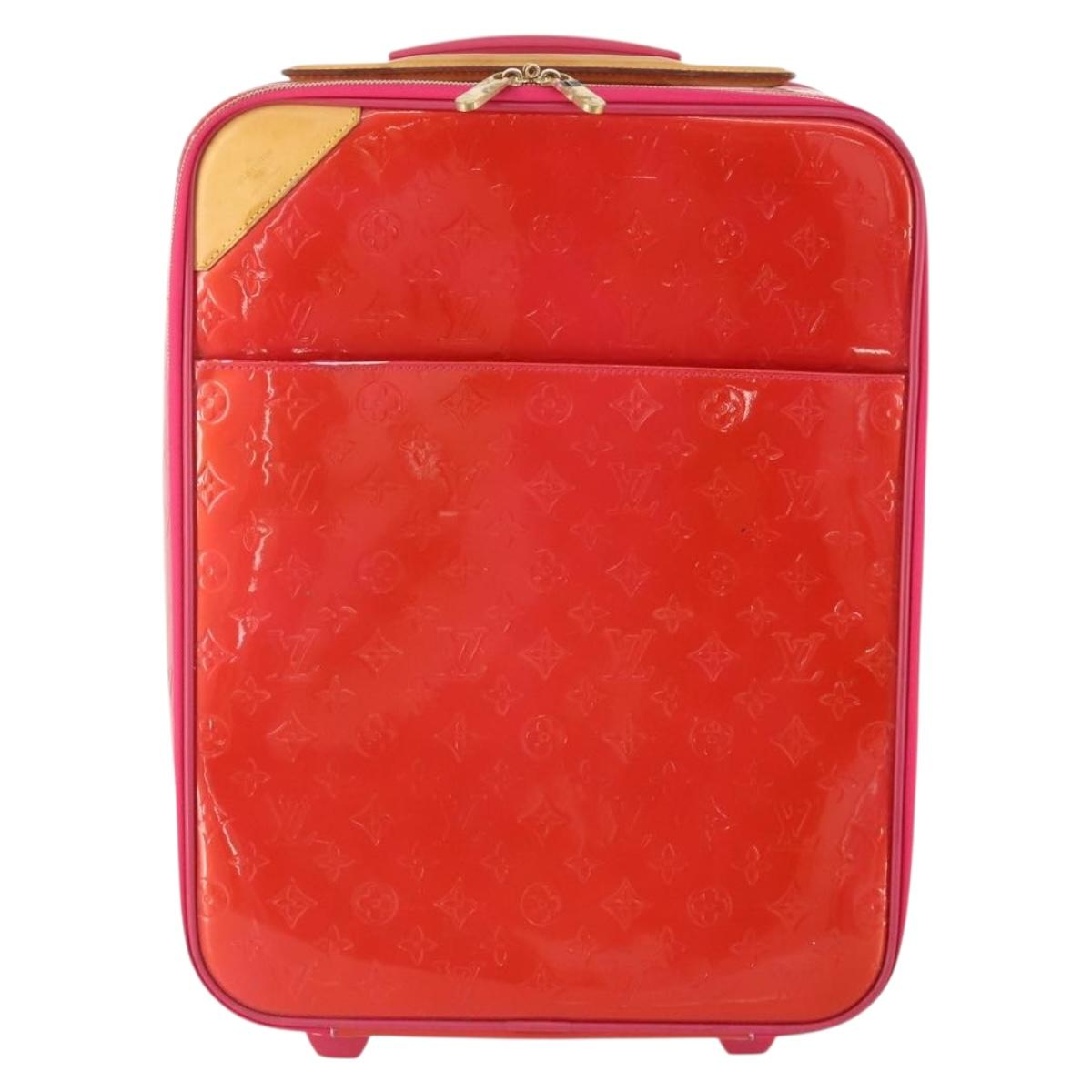 LOUIS VUITTON Monogram Vernis Pegas 45 Suitcase Rose Pop M93713 LV Auth 178376
