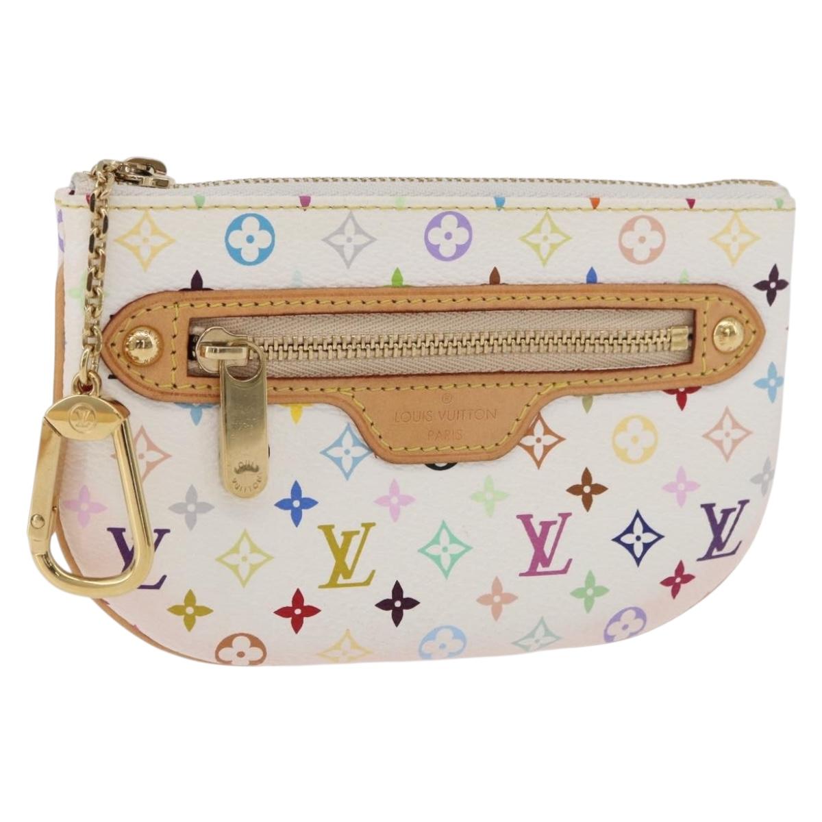 LOUIS VUITTON Monogram Multicolor Pochette MM Pouch White M60028 LV Auth 178378A