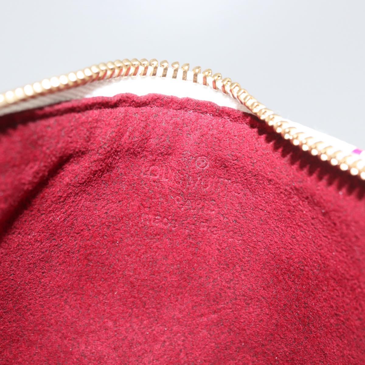 LOUIS VUITTON Monogram Multicolor Pochette MM Pouch White M60028 LV Auth 178378A