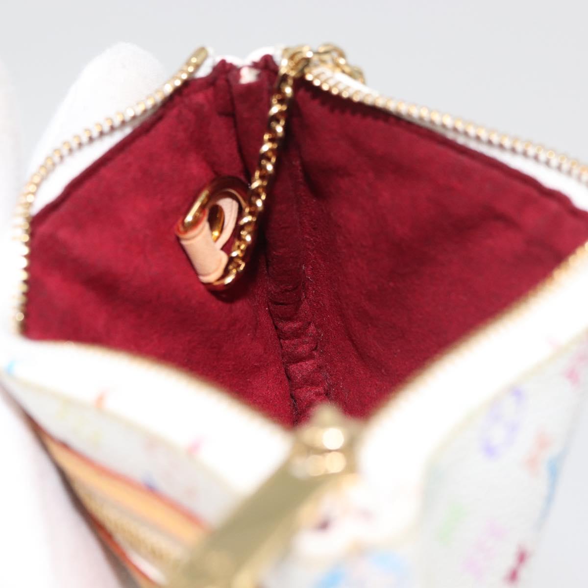 LOUIS VUITTON Monogram Multicolor Pochette MM Pouch White M60028 LV Auth 178378A