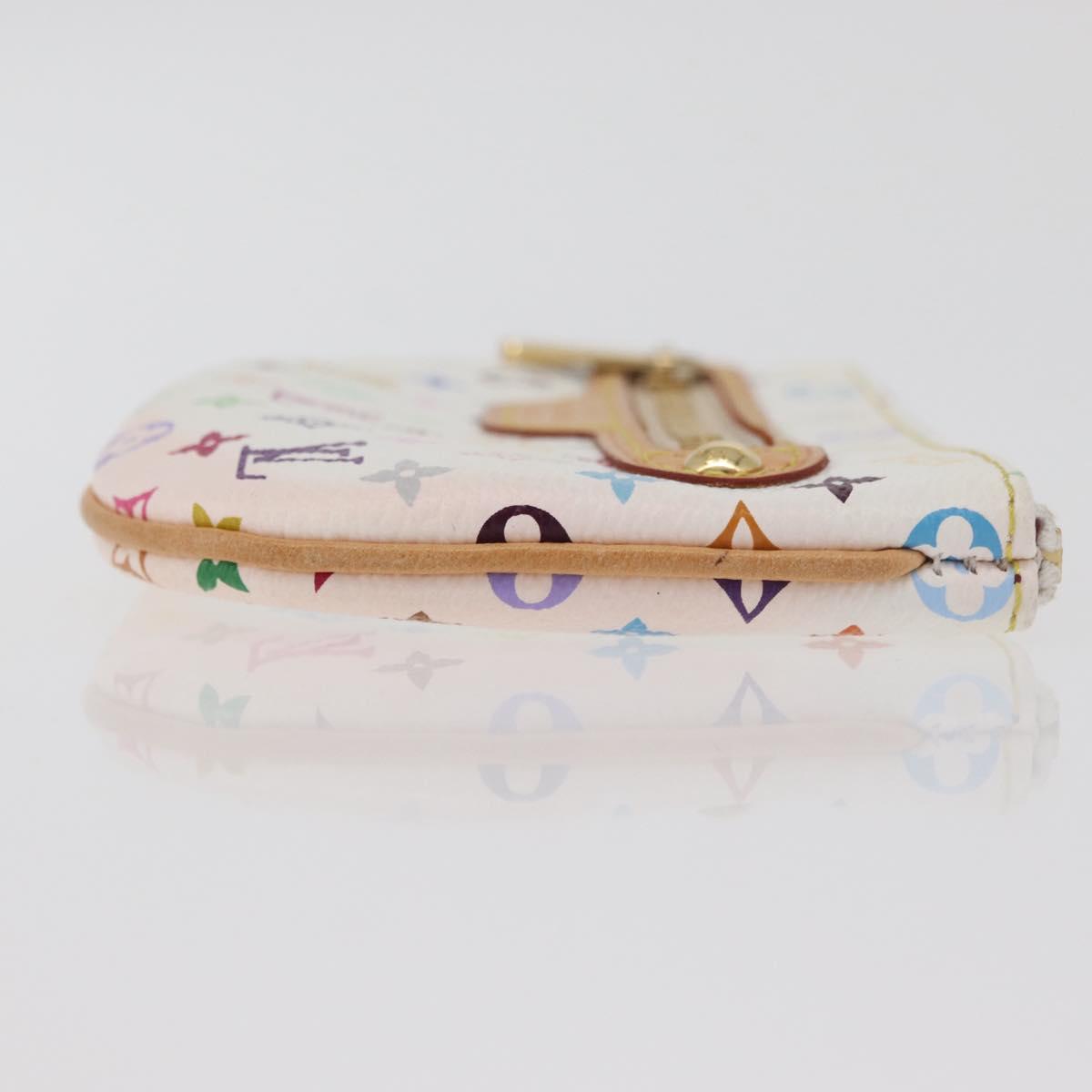 LOUIS VUITTON Monogram Multicolor Pochette MM Pouch White M60028 LV Auth 178378A