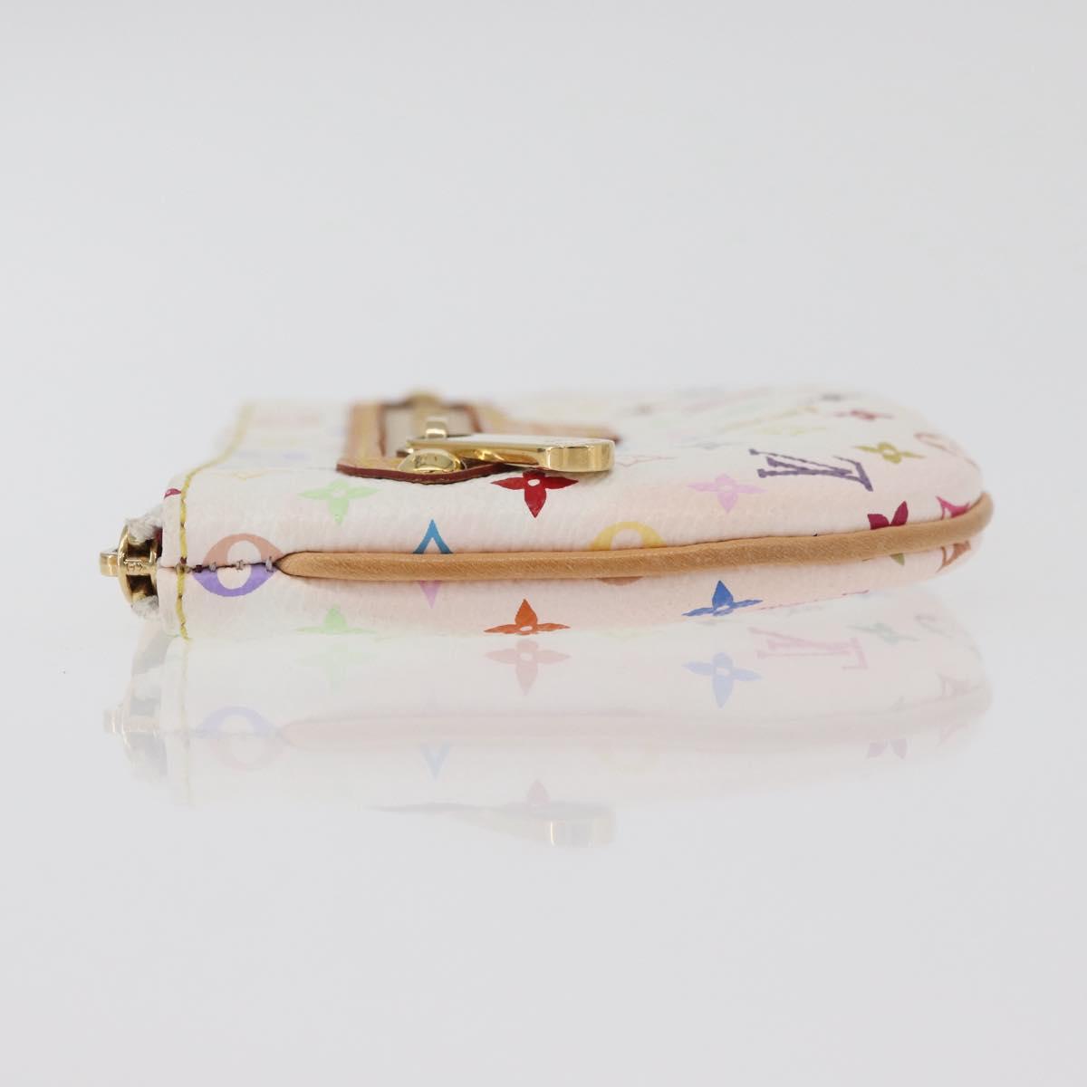 LOUIS VUITTON Monogram Multicolor Pochette MM Pouch White M60028 LV Auth 178378A