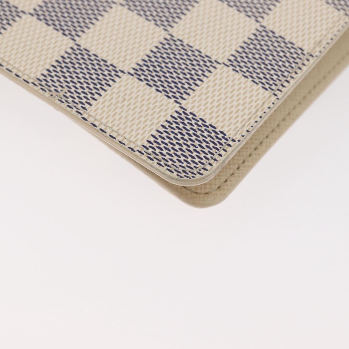LOUIS VUITTON Damier Azur Agenda MM Day Planner Cover R20707 LV Auth 178379A