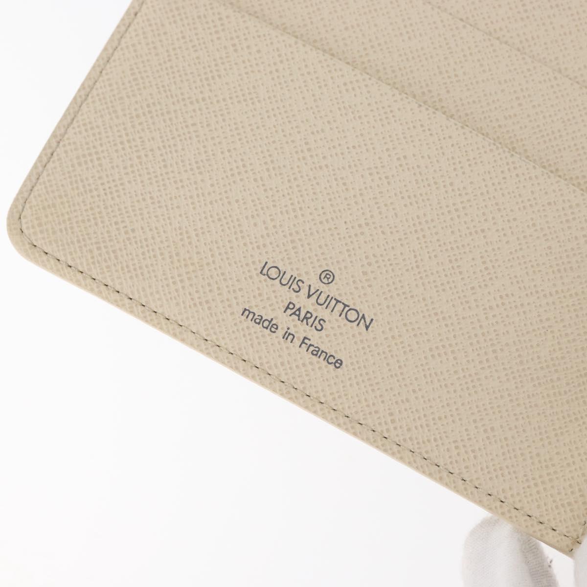 LOUIS VUITTON Damier Azur Agenda MM Day Planner Cover R20707 LV Auth 178379A