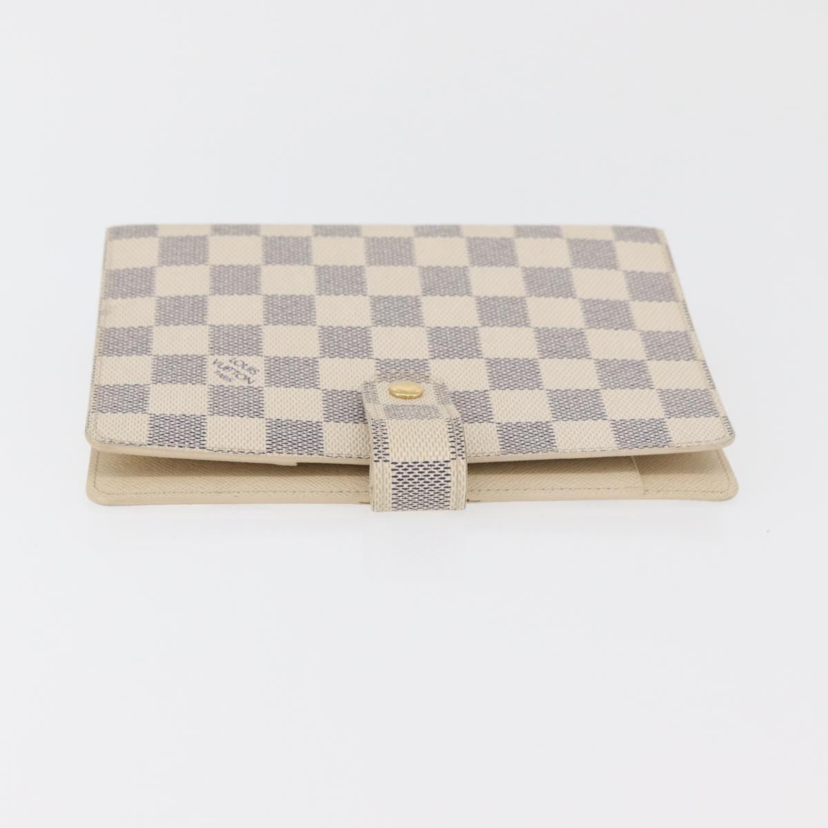 LOUIS VUITTON Damier Azur Agenda MM Day Planner Cover R20707 LV Auth 178379A