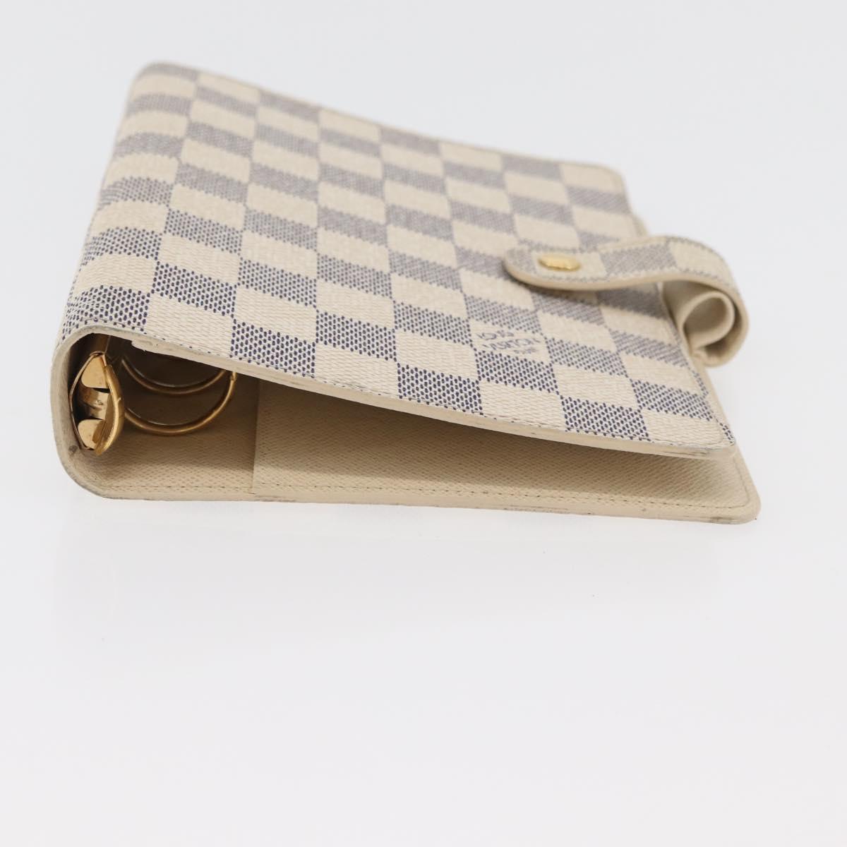 LOUIS VUITTON Damier Azur Agenda MM Day Planner Cover R20707 LV Auth 178379A