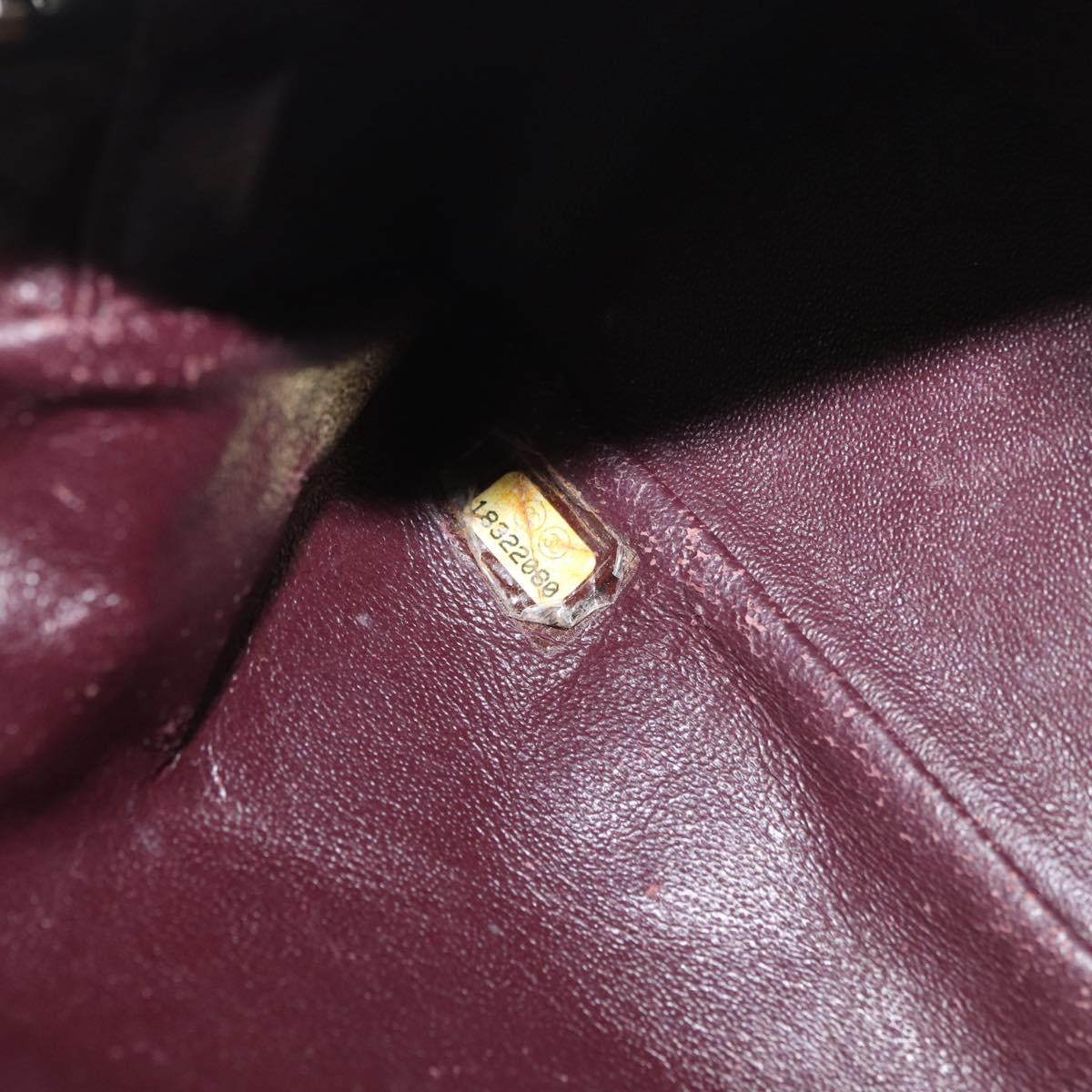 CHANEL Matelasse Chain Shoulder Bag Lamb Skin Black Gold CC Auth 178381A