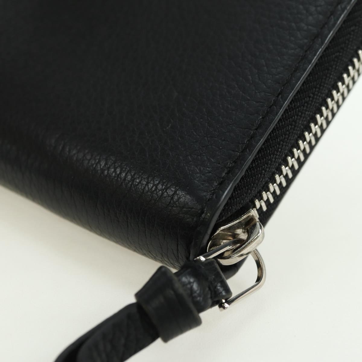 LOUIS VUITTON Zippy Rock Me Long Wallet Leather Black M62622 LV Auth 178386M