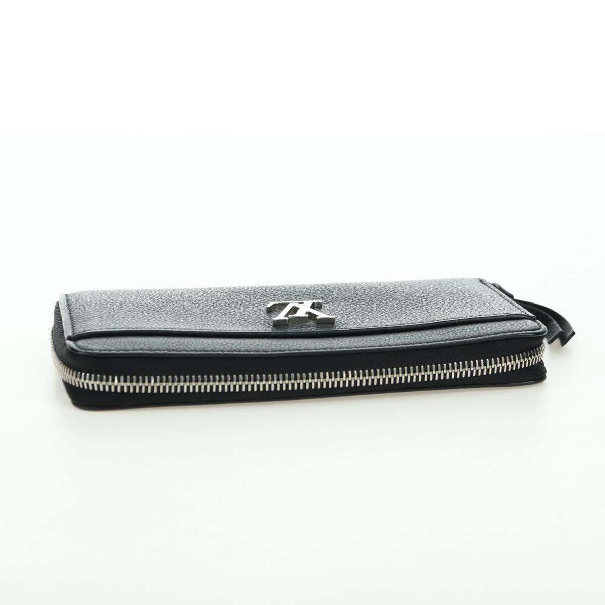 LOUIS VUITTON Zippy Rock Me Long Wallet Leather Black M62622 LV Auth 178386M