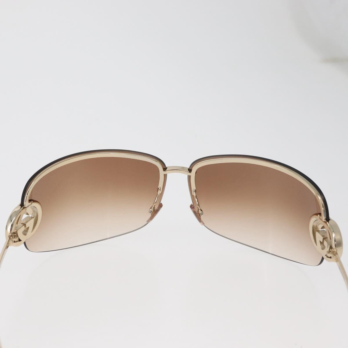 GUCCI Sunglasses metal Brown Auth 178391M