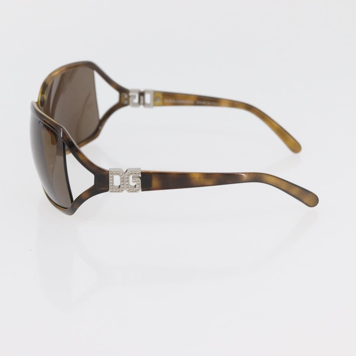 DOLCE&GABBANA Tortoise Pattern Sunglasses plastic 2 Set Brown Auth 178392