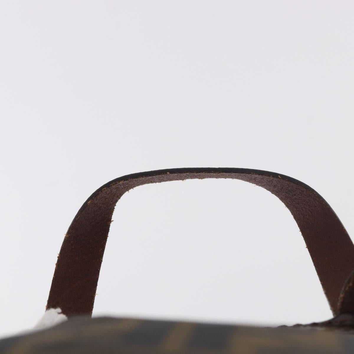 FENDI Zucca Canvas Backpack Brown Black Auth 178400