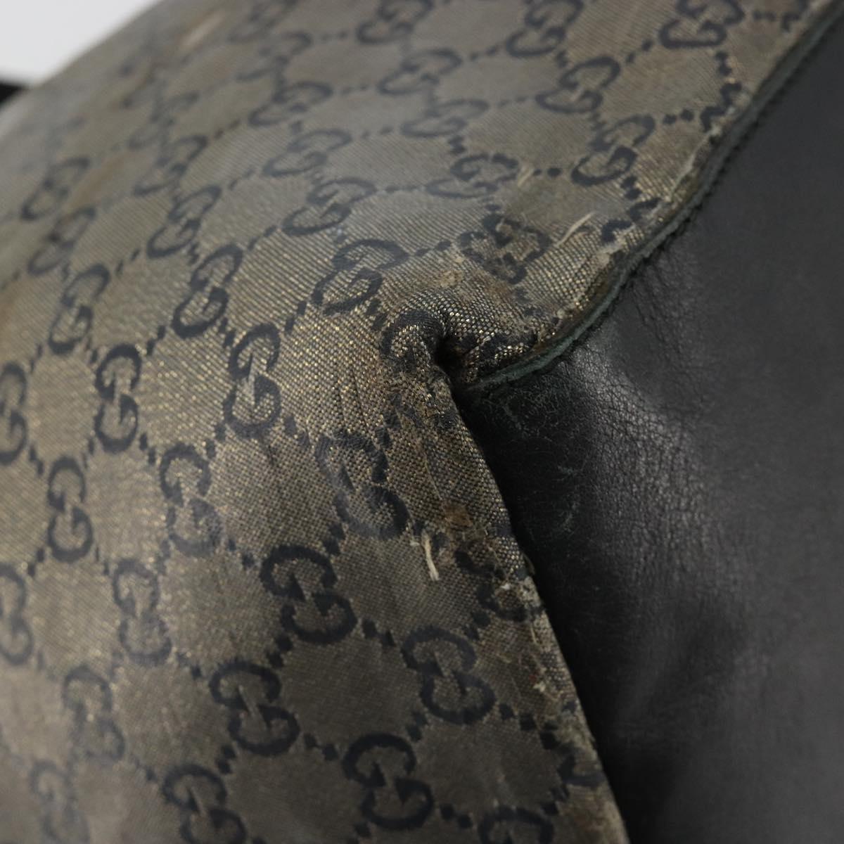 GUCCI GG Crystal Tote Bag Coated Canvas Navy 131231 Auth 178402