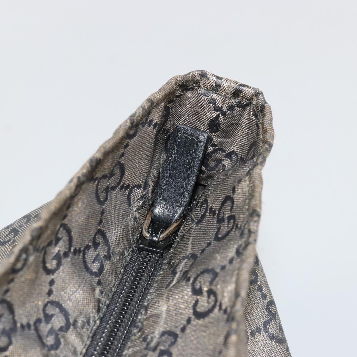 GUCCI GG Crystal Tote Bag Coated Canvas Navy 131231 Auth 178402