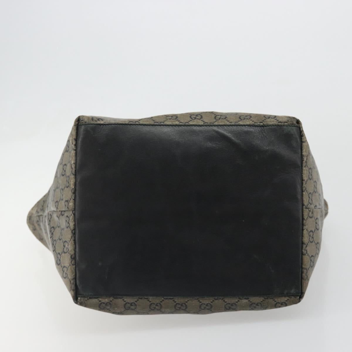 GUCCI GG Crystal Tote Bag Coated Canvas Navy 131231 Auth 178402