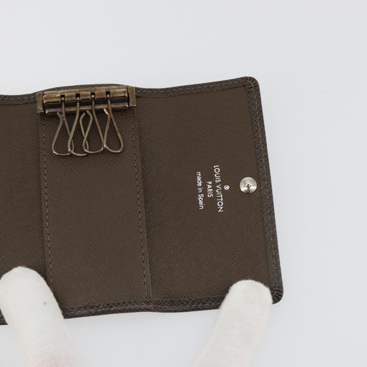 LOUIS VUITTON Taiga Multicles 4 Key Case Grizzly M30528 LV Auth 178406A