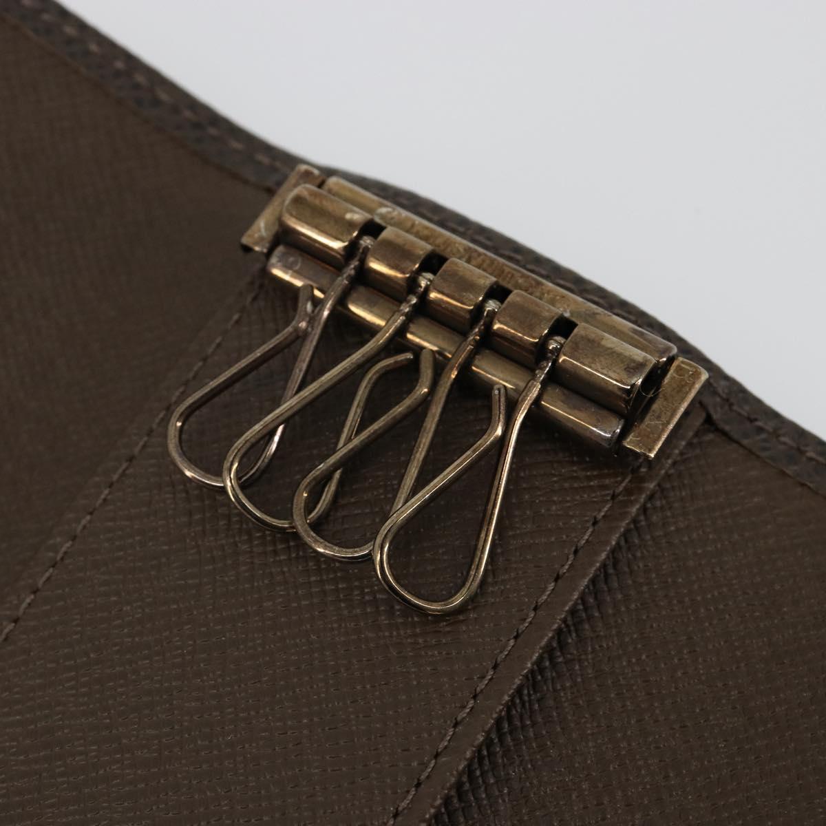 LOUIS VUITTON Taiga Multicles 4 Key Case Grizzly M30528 LV Auth 178406A