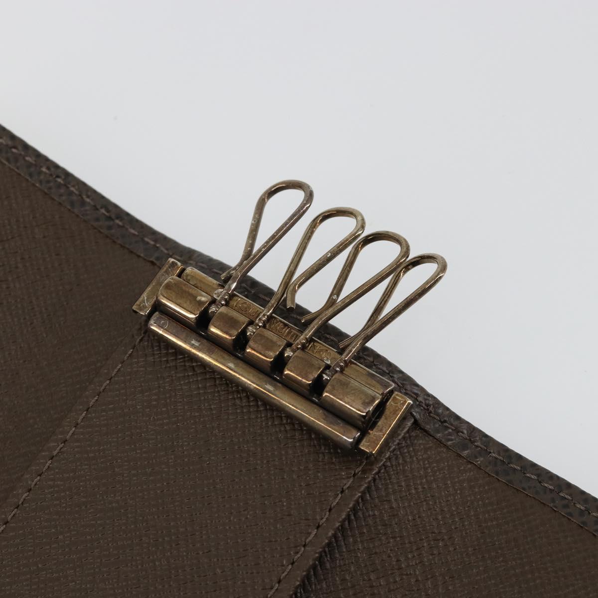 LOUIS VUITTON Taiga Multicles 4 Key Case Grizzly M30528 LV Auth 178406A