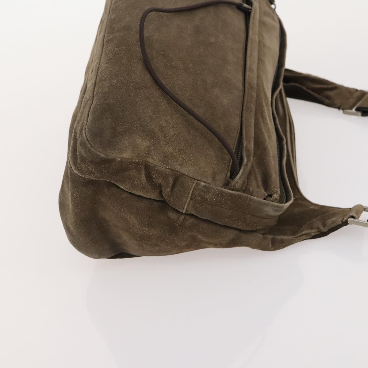 PRADA Shoulder Bag Nylon 4 Set Khaki Black Red Auth 178408