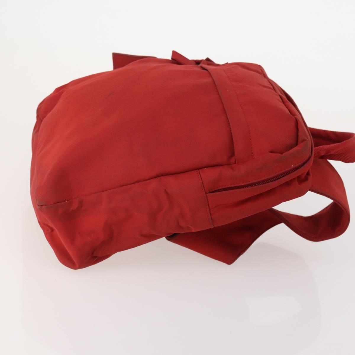 PRADA Shoulder Bag Nylon 4 Set Khaki Black Red Auth 178408