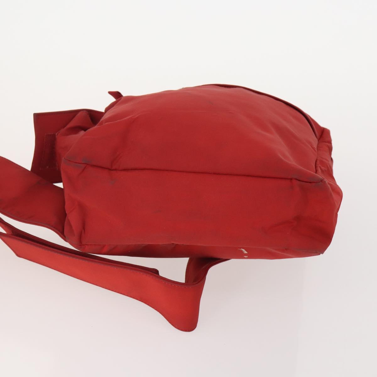 PRADA Shoulder Bag Nylon 4 Set Khaki Black Red Auth 178408