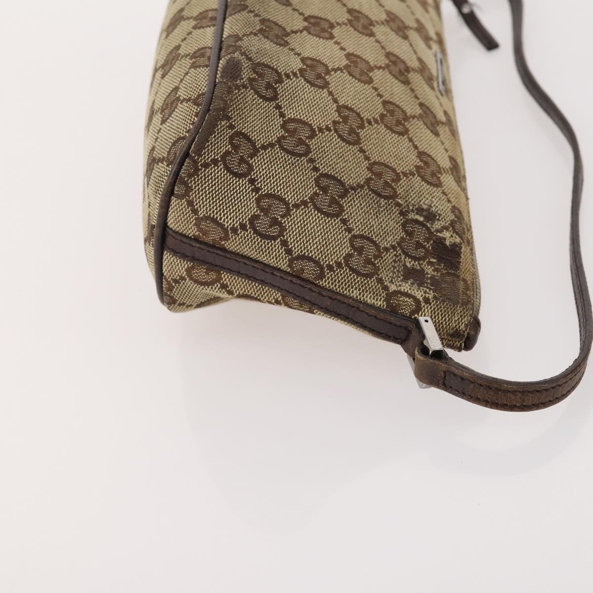 GUCCI GG Canvas Hand Bag 4 Set Black Beige Auth 178410